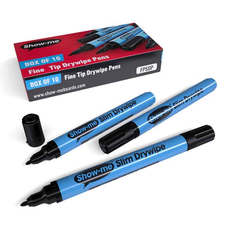 Show-me Children's Drywipe Pens - Black