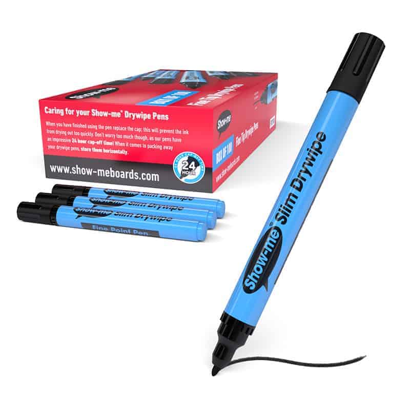 Show-me Children's Drywipe Pens - Black