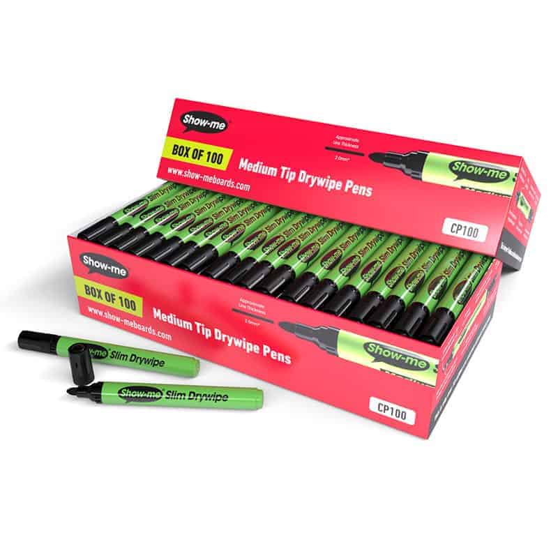 Show-me Children's Drywipe Pens - Black