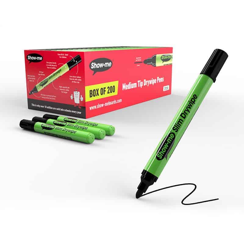 Show-me Children's Drywipe Pens - Black