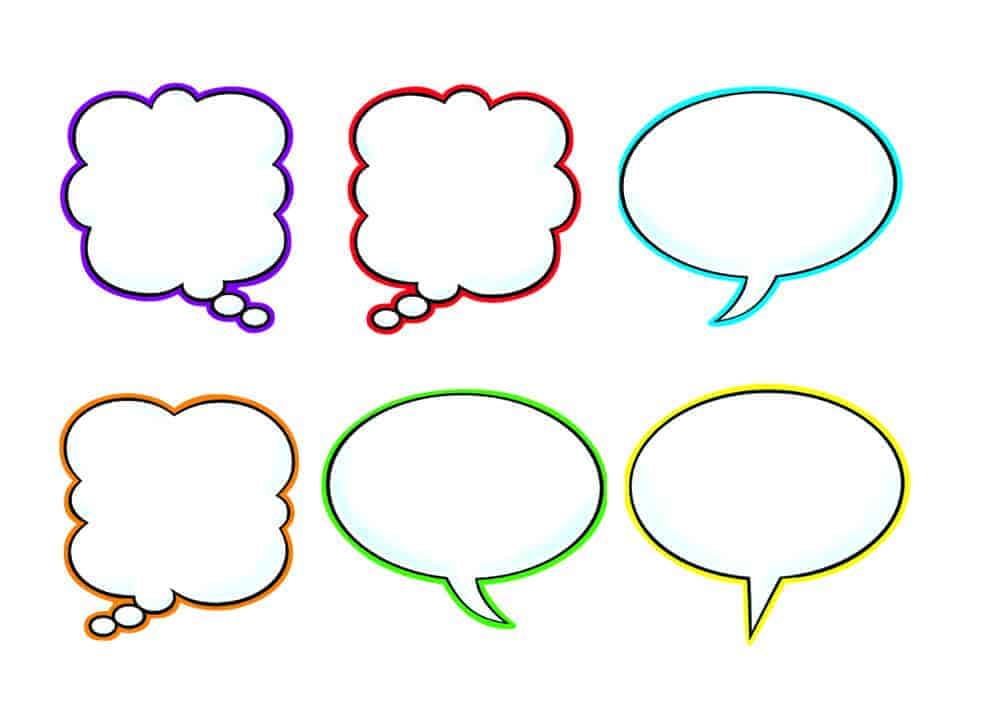 Speech Balloon Display Accents Assorted - Pk36